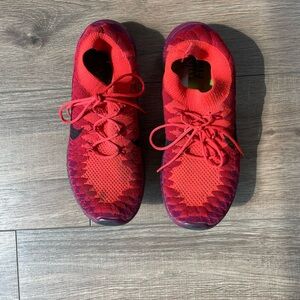 Nike Red and Purple Knit Sneakers
